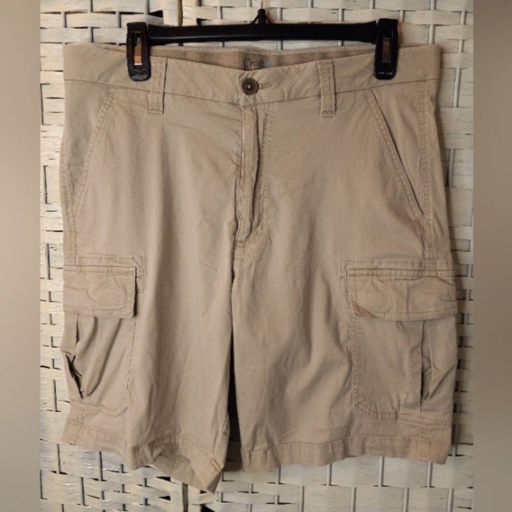 Croft & Barrow Men's Cargo Shorts Size 34 Khaki